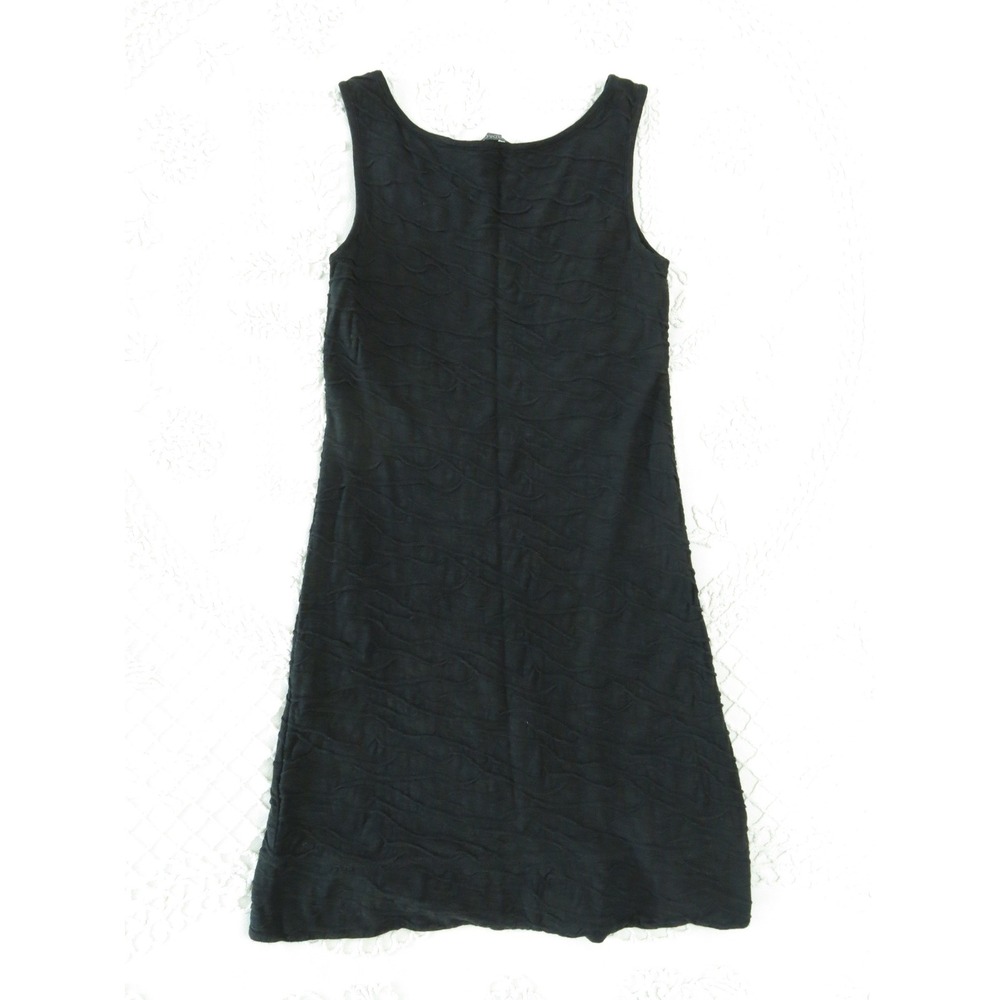 Toad&Co XS Black Samba Wave Tank Dress Organic Cotton Tencel Shift Sundress - Picture 3 of 8